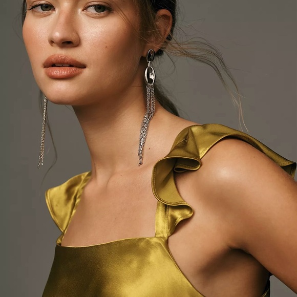 Anthropologie | Flutter-Sleeve Square-Neck Maxi Dress - Picture 3 of 10